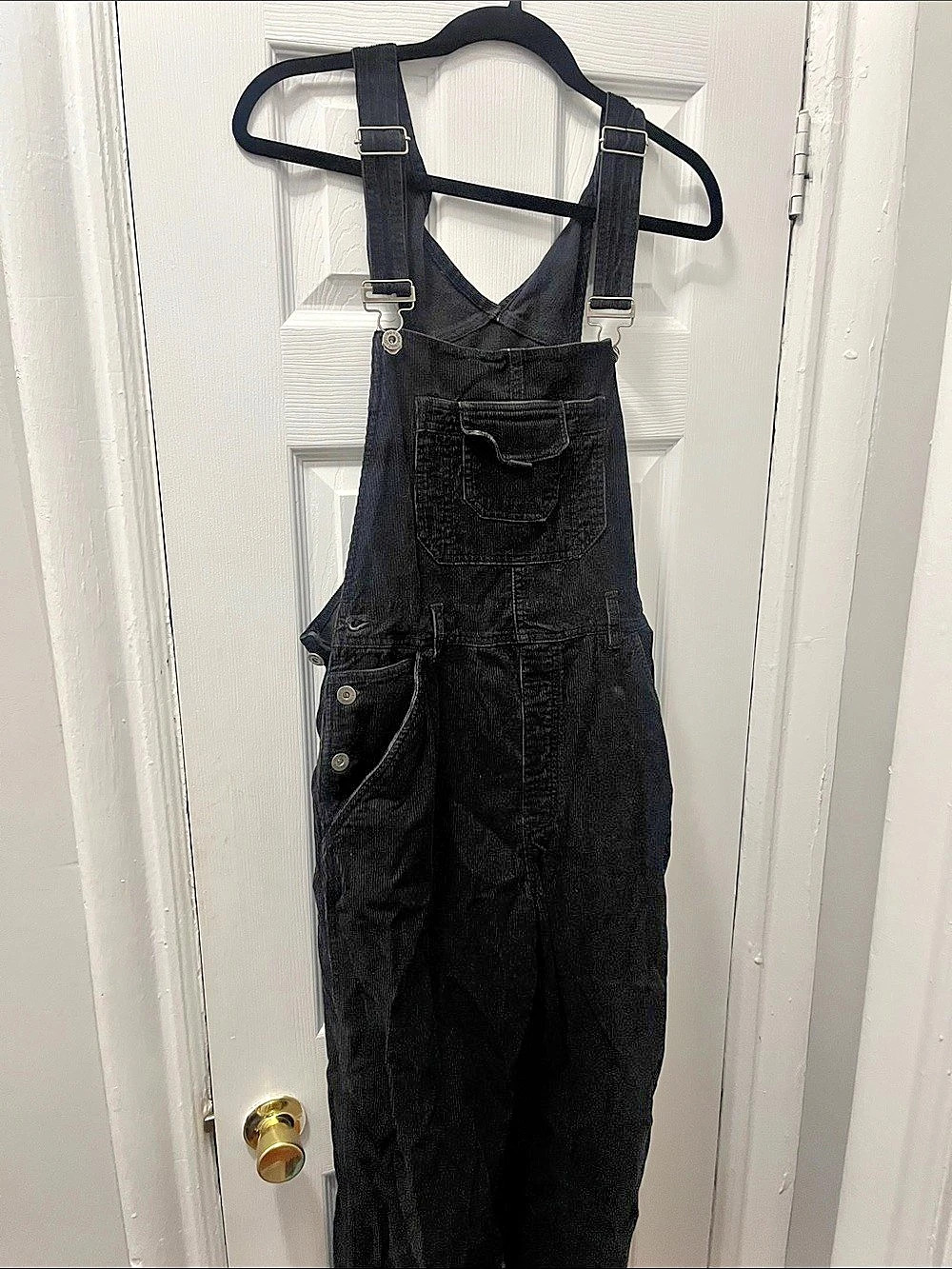 Sonoma Black Corduroy Overalls Size Medium